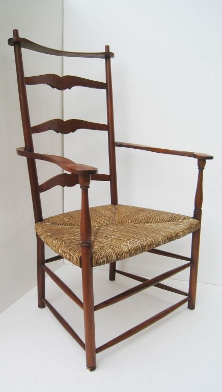 Oversize Ladder Back Armchair For Sale 4