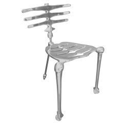 Polished Aluminum Skeleton Chair