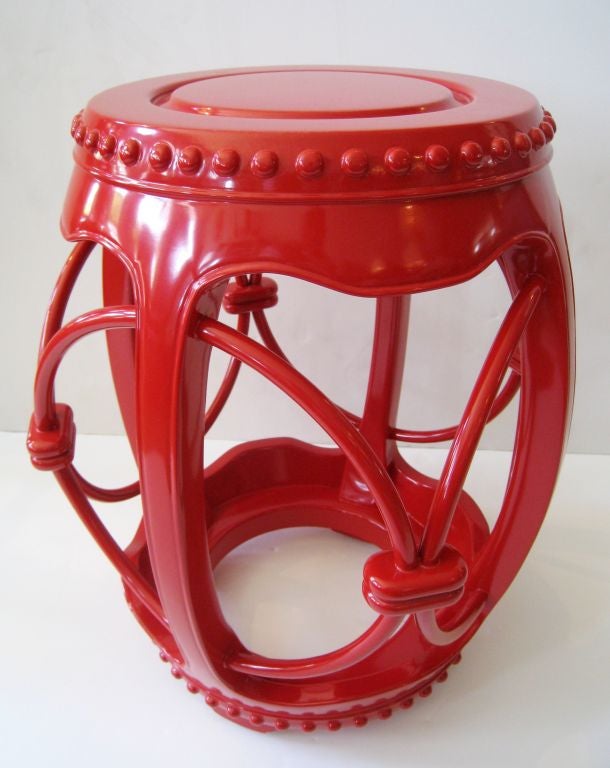 Wooden Garden Stool with Lacquer