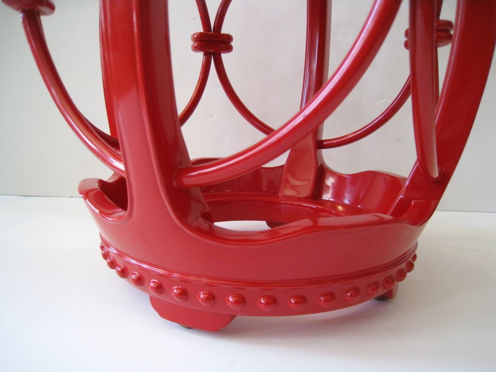 Lacquer Garden Stool In Excellent Condition In Los Angeles, CA