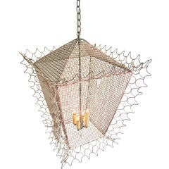 Fantastic French Bird Cage Mounted as a Lantern
