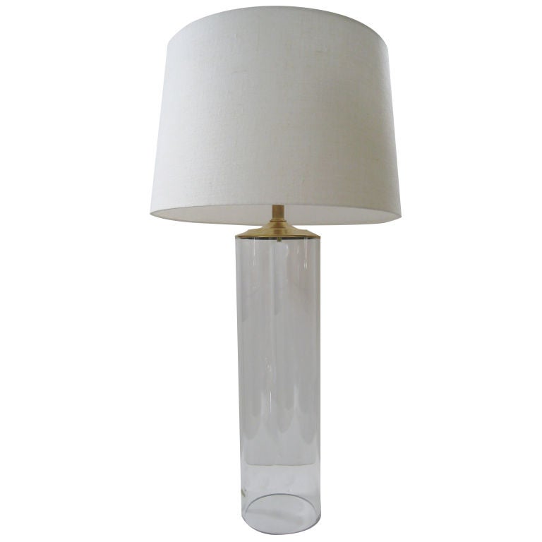 Tall Glass Tube Mounted as a Lamp For Sale