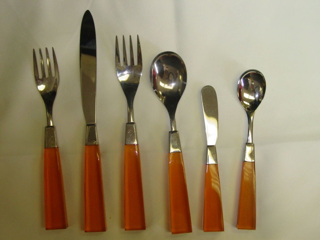 French Fabulous Lucite Flatware