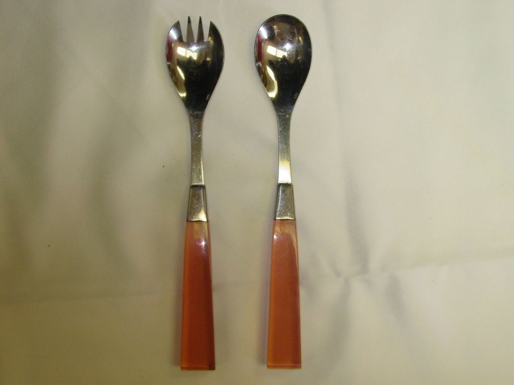 Mid-20th Century Fabulous Lucite Flatware