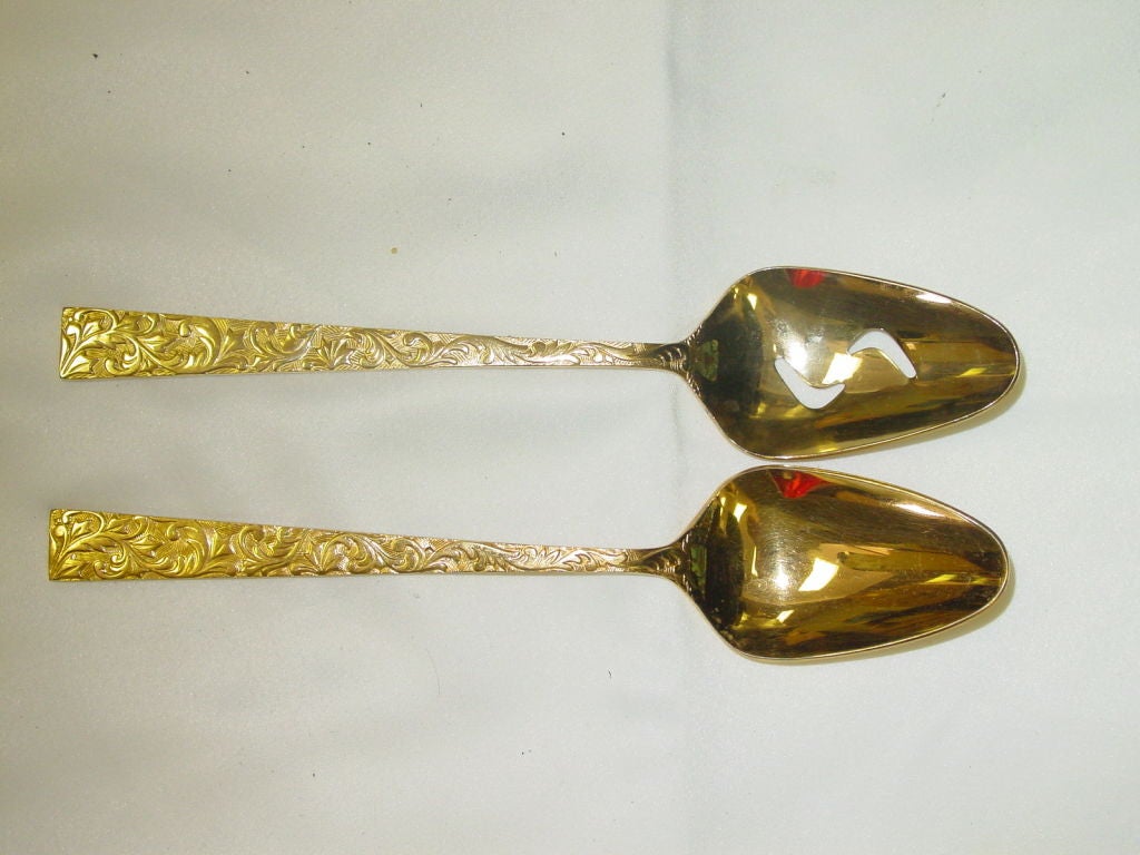 Set of Towle Gold Paisley Flatware for Six