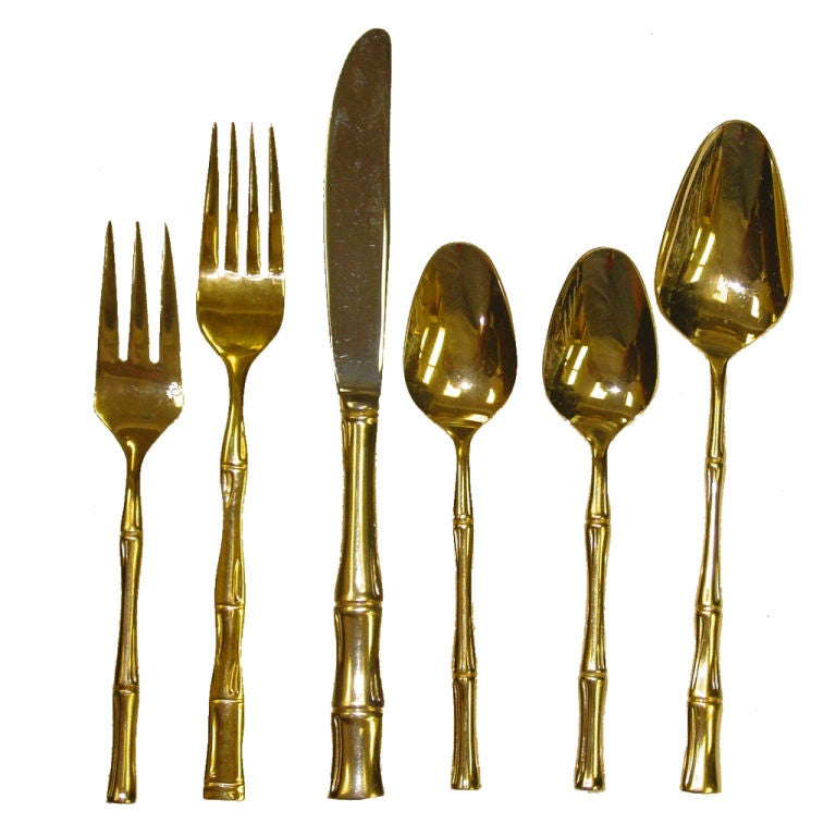 Large Service of Towle "Gold Cane" Flatware