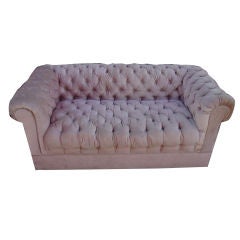 Vintage Fabulous PInk Velvet Chesterfield Sofa