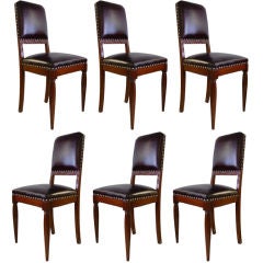 Remarkable Set of French Art Deco Dining Chairs