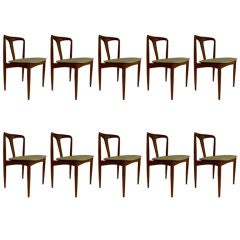 Set of Ten "Juliane" Dining Chairs by Johannes Andersen