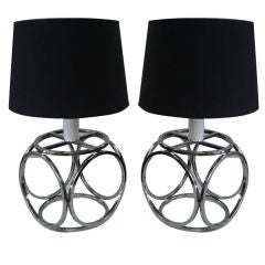 Pair of High-Style 1970's Table Lamps