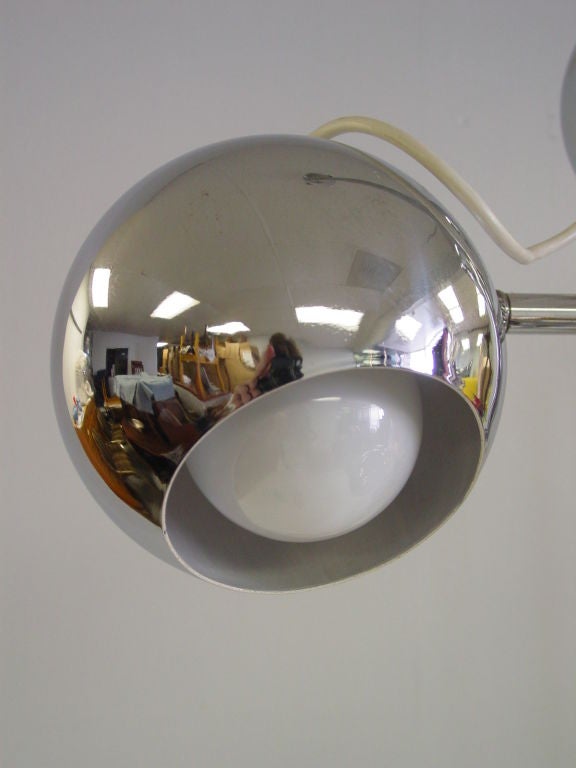Italian Space Age Chrome Eyeball Ceiling Fixture