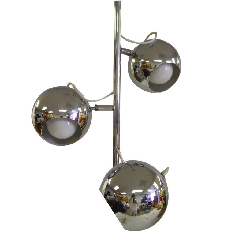 Space Age Chrome Eyeball Ceiling Fixture at 1stDibs eyeball pendant
