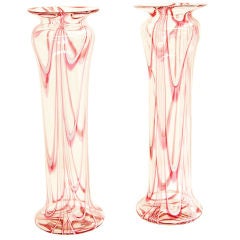 Pair of glass vases.