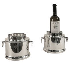 Antique Pair of Sheffield wine coolers.