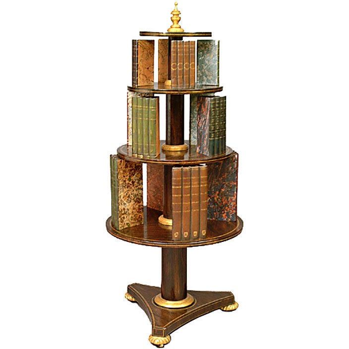 19th C. Three-tier Revolving Bookcase. For Sale