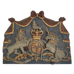 A good quality carved wood Coat of Arms.