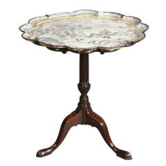 Chinese export enamel tilt-top table.