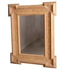A Carved Pine Mirror