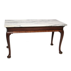 A George III marble top console table.