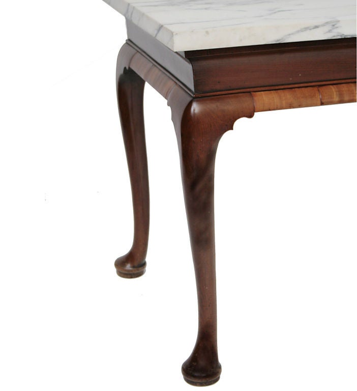 A George III marble top console table.