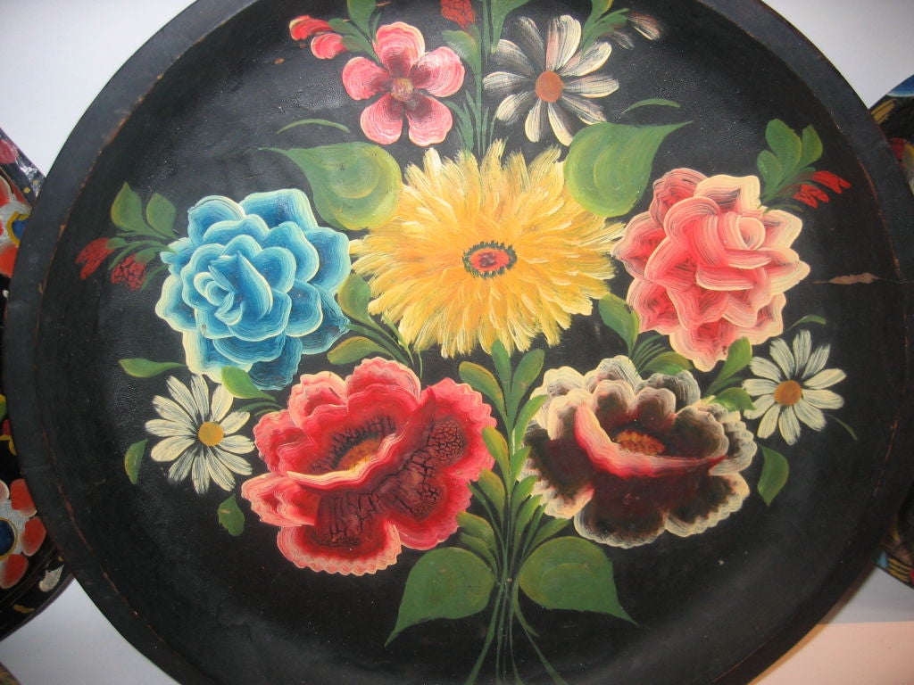 mexican hand painted wooden bowls