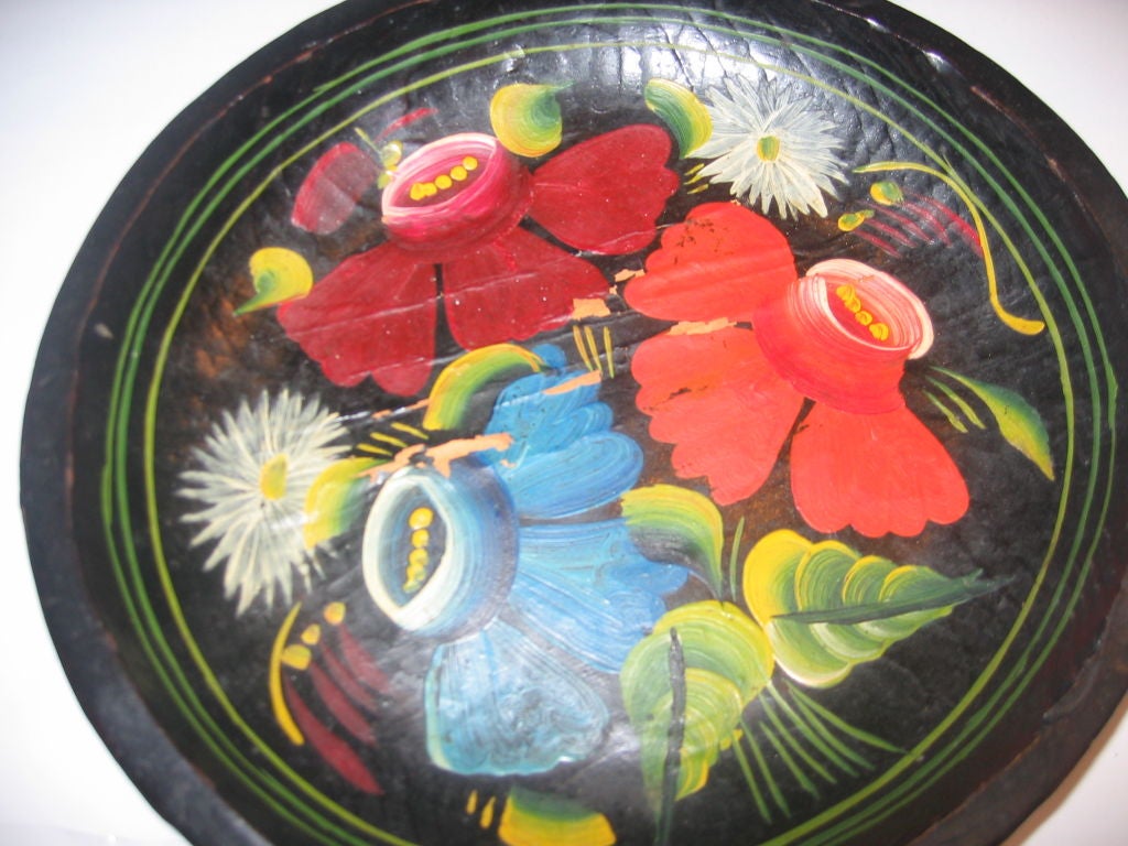 mexican painted wood bowls