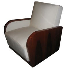 Italian Art Deco Rosewood Club Chair