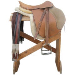 Vintage Hermes Jumping Saddle and Accessories