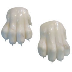 Hand Carved Marble Lion's Paw