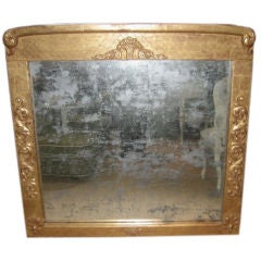 19th c. French 22k Water Gilt Antique Mirror
