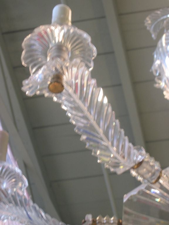 Mid-20th Century Prince of Wales Feather Design Lucite Chandelier
