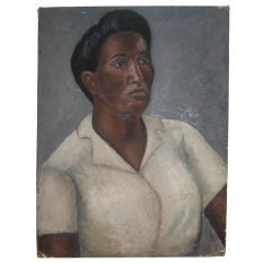 African American Portrait Oil Painting by Miller 6