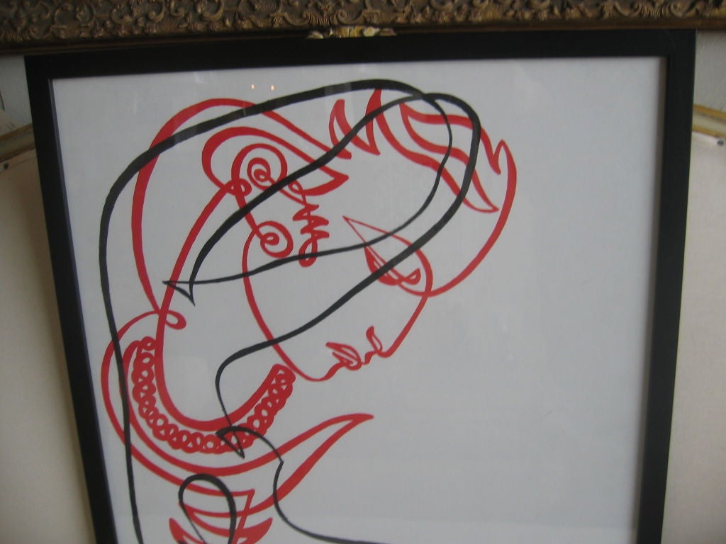 Beautifully framed drawing from the award winning Hollywood director.