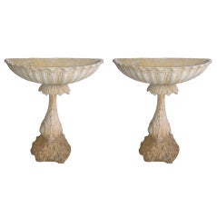 Pair of Concrete Fountain Basins 6