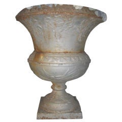 Antique 19th c. Large Cast Iron Garden Urn