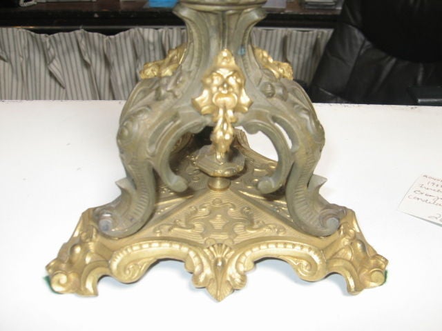 Pair of 19th c. French Doré Bronze Candelabrum 3