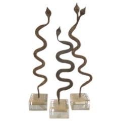 Set of Three Iron Snake Currency, Lobi, Burkina Faso