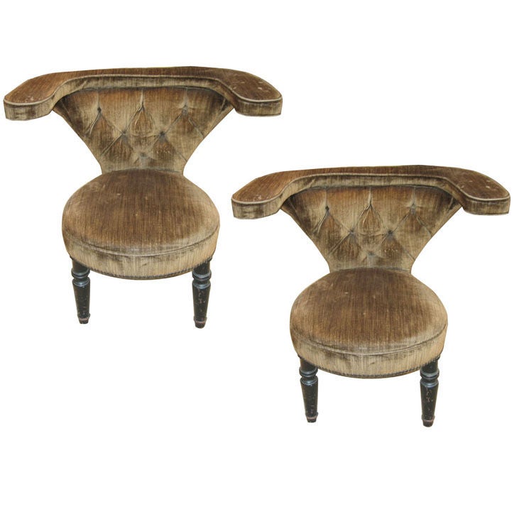 Pair of 19th c. Cock Fighting Chairs