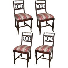 Set of Four English Regency Side Chairs