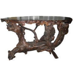 Chinese Root Carved Table