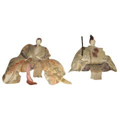 Pair of Japanese Hina Dolls: Emperor and Empress