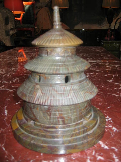 Hand-Carved Jade Pagoda