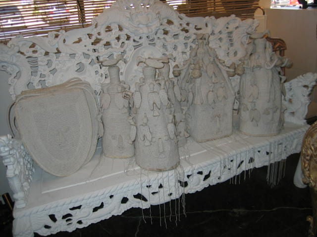 Yoruba White Beaded Crowns and Purses