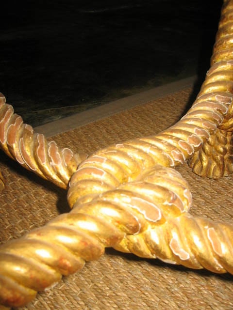 Vintage Italian Rope Chair With Tassel Feet 2