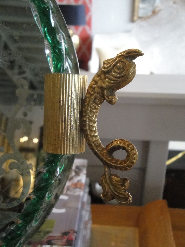 Murano Etched Glass Tray