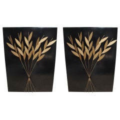 Pair of Mounted Wheat Sculpture 8