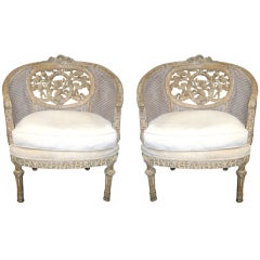 Pair of 19th Century Wood-Carved French Chair 2