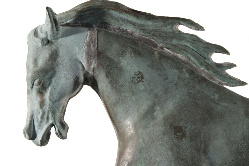 American Large 19th Century Running Horse Weathervane, Colonel Patchen