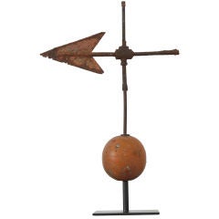 Very Early Arrow and Ball Weathervane Fragment