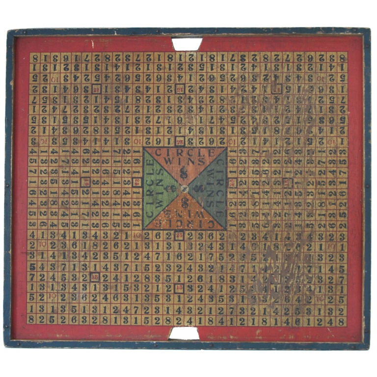 Penny Toss Game Board